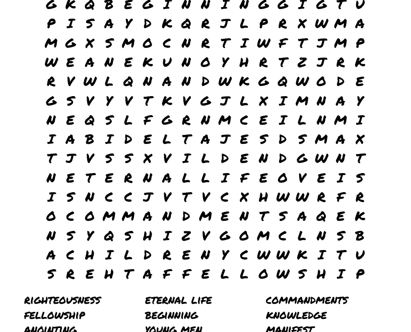 1 John 1 2 Word Search WordMint