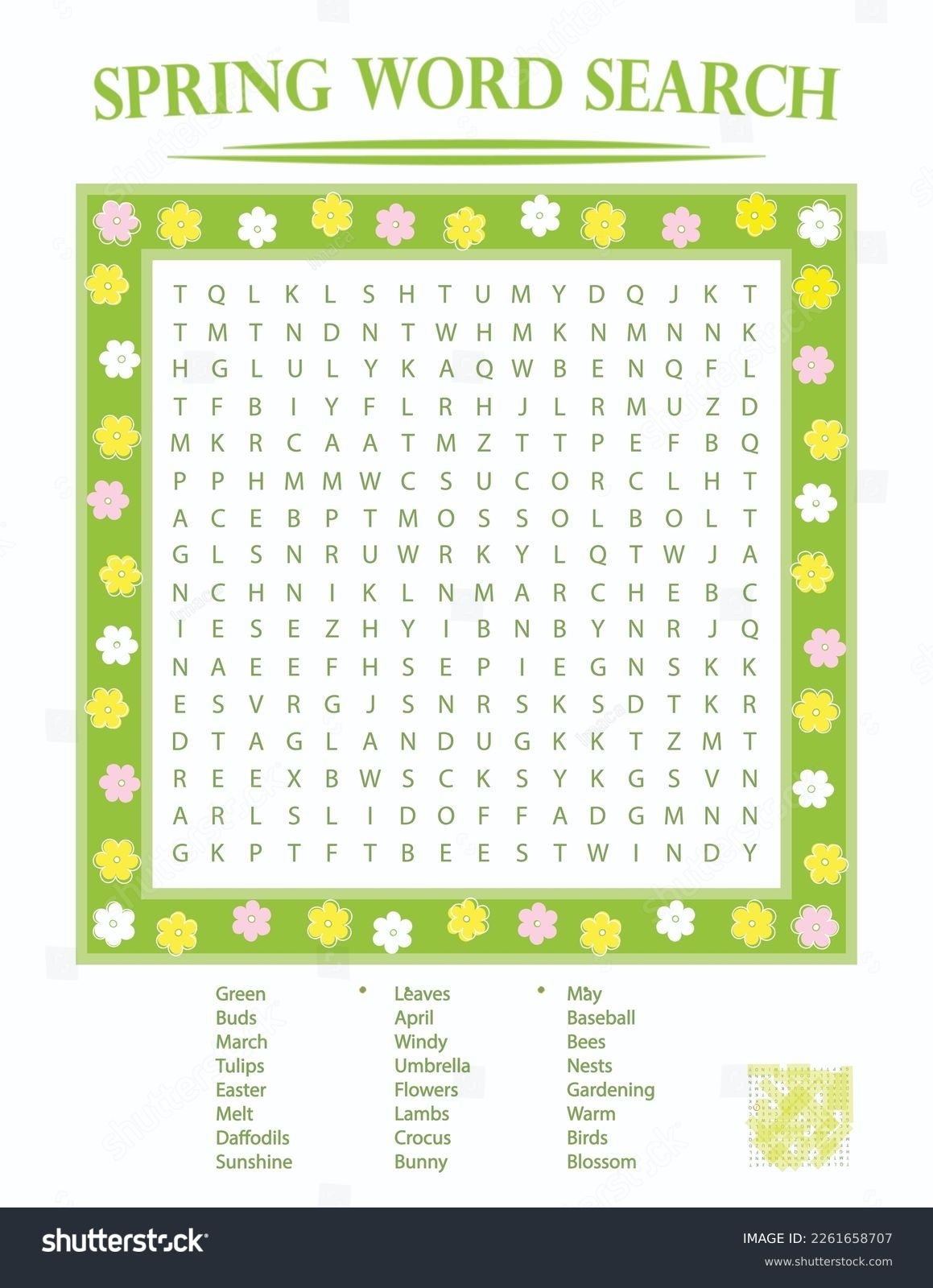 Free Printable Flower Word Search