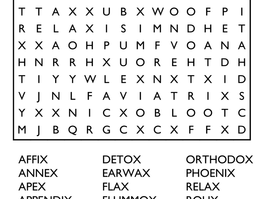 10 Free Printable Word Search Puzzles