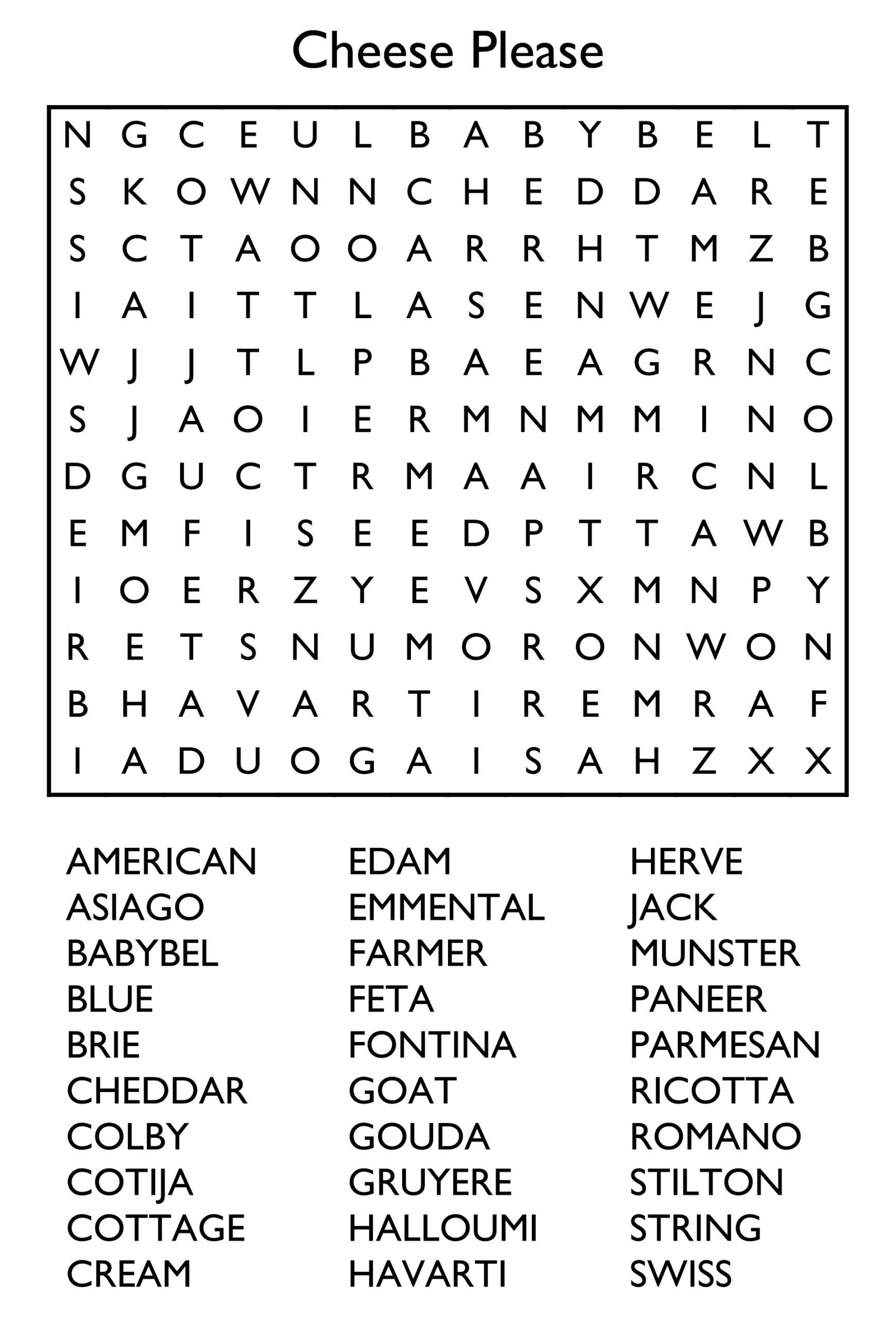 10 Free Printable Word Search Puzzles Worksheets Library