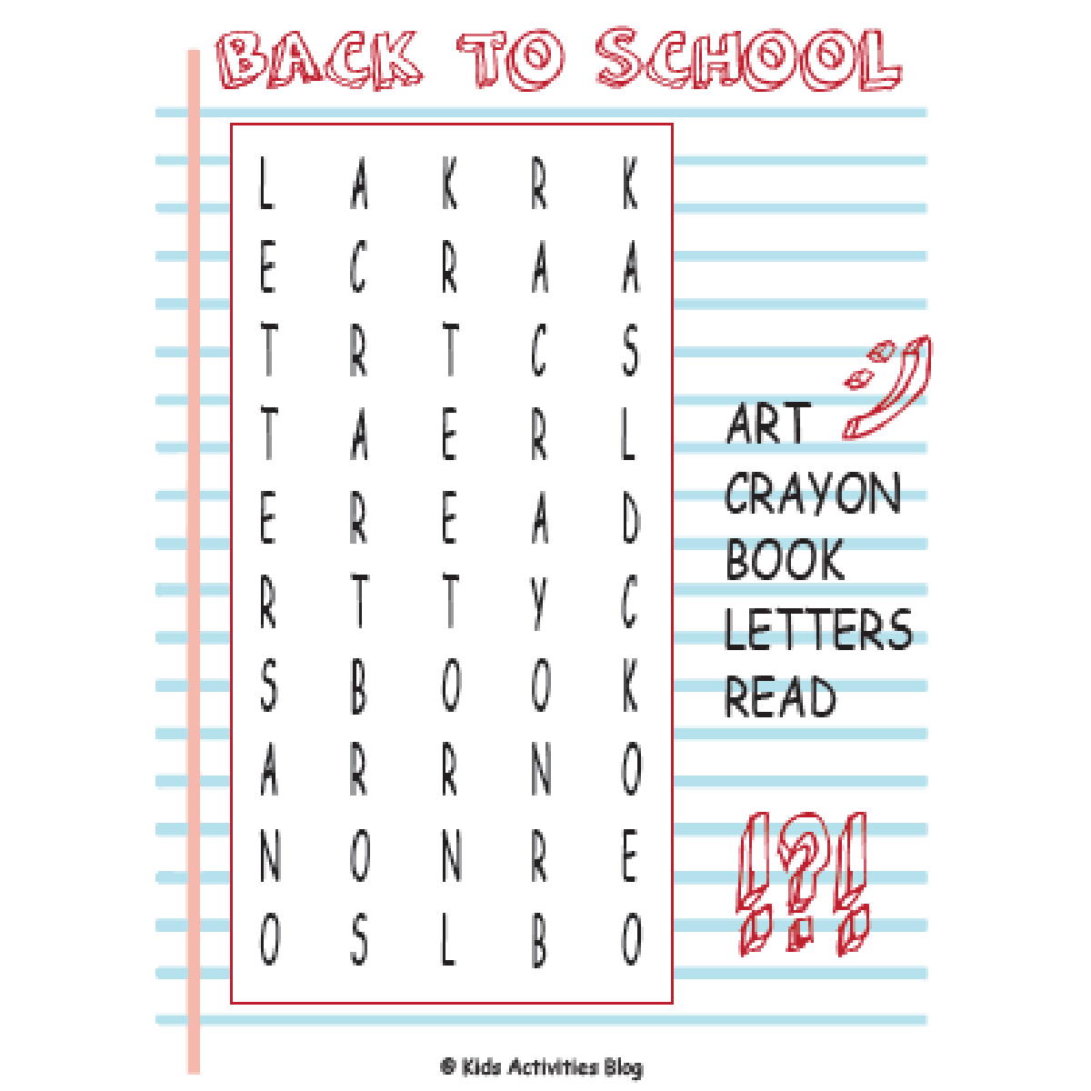 10 Fun Back To School Printable Word Search Puzzles Kids Activities Blog