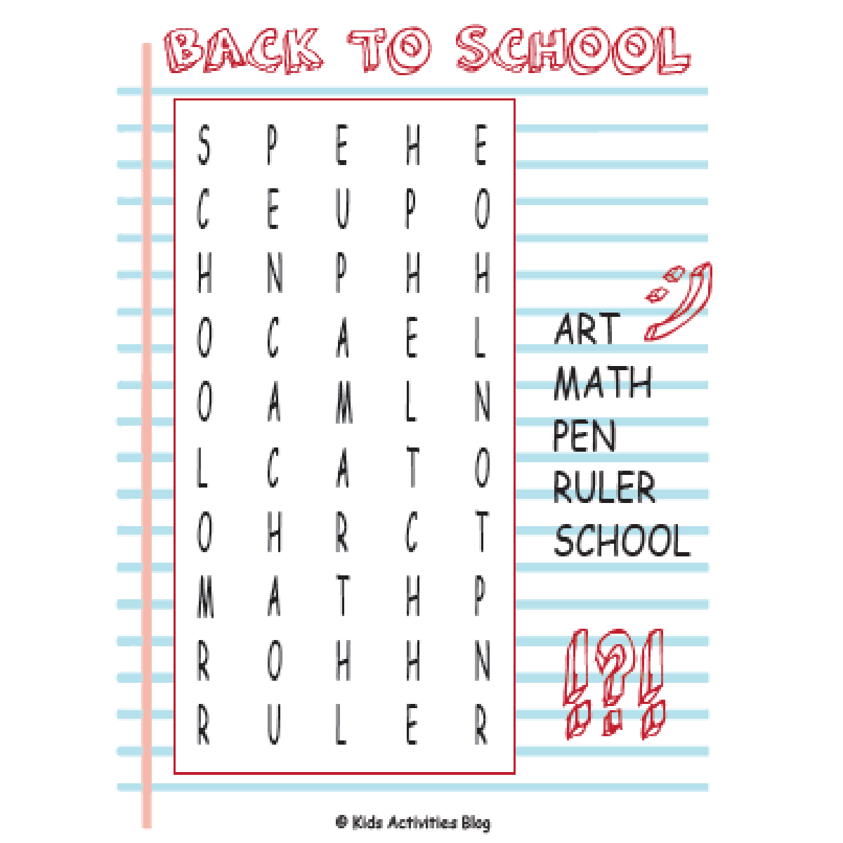 10 Fun Back To School Printable Word Search Puzzles Kids Activities Blog