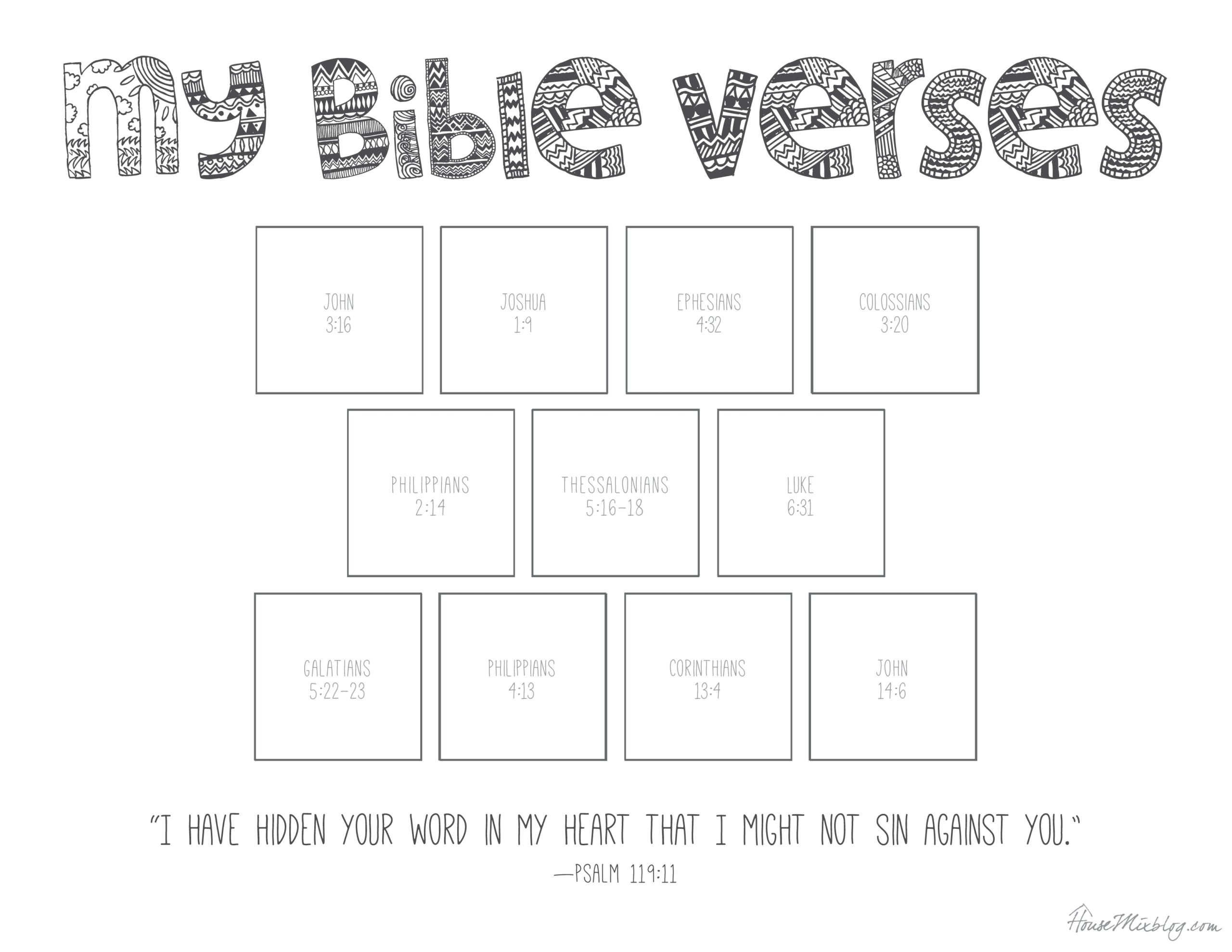 Printable Kids Bible Verses Word Searches