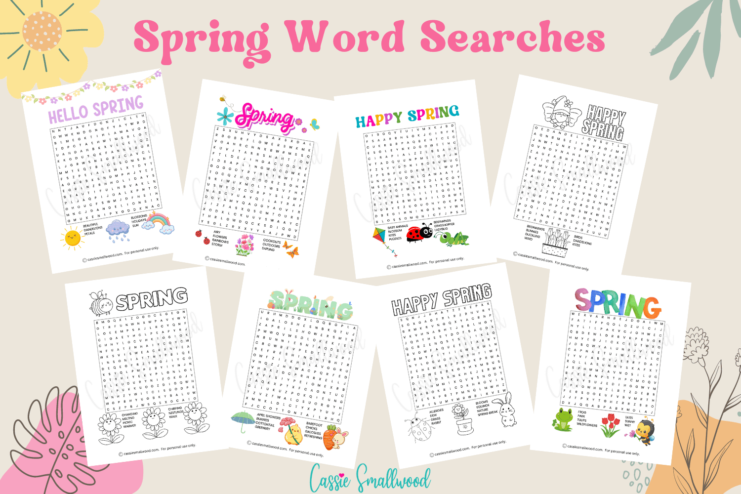 Word Search Printable Spring
