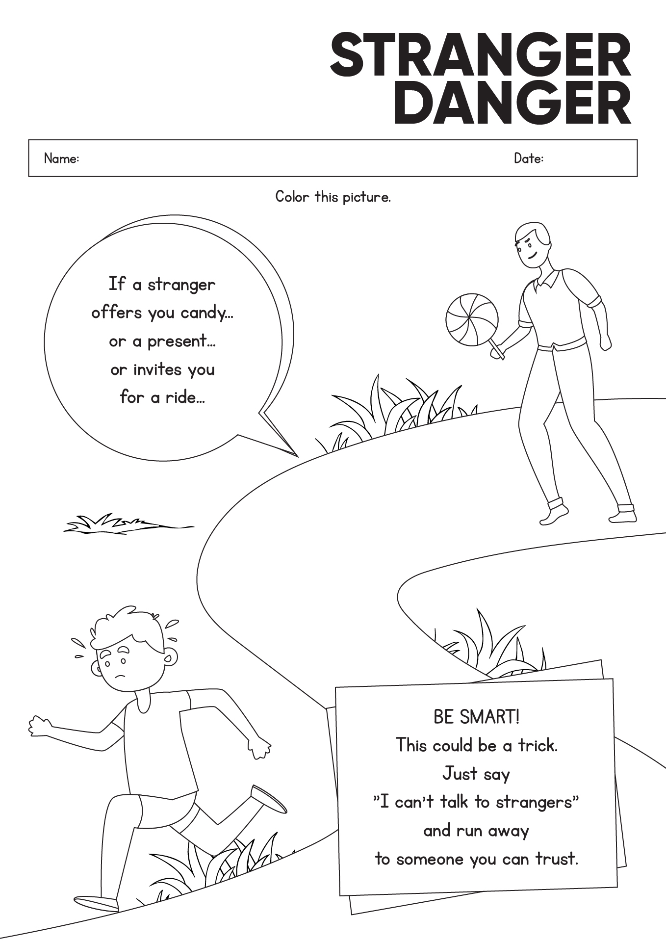 14 stranger danger printable worksheets for kids free pdf at worksheeto