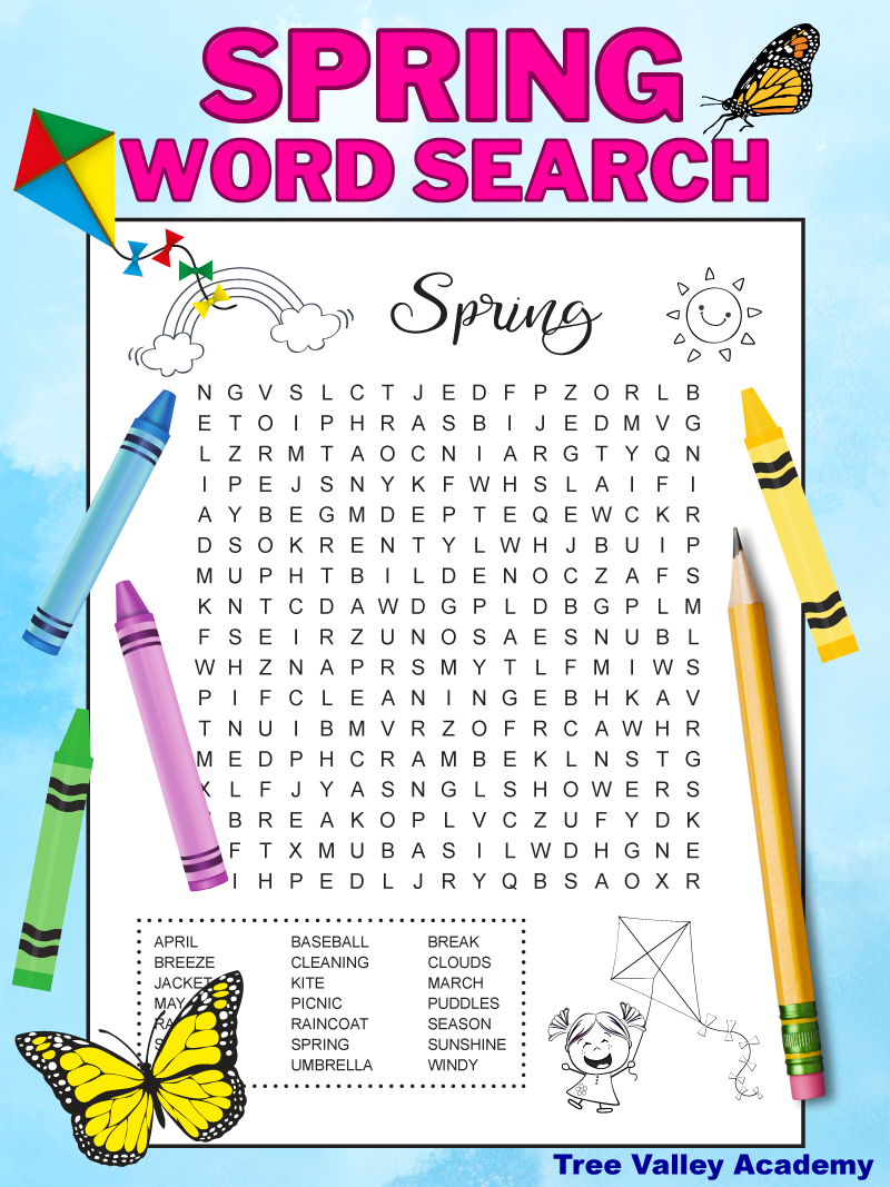 150 Word Puzzles For Kids Tree Valley Academy