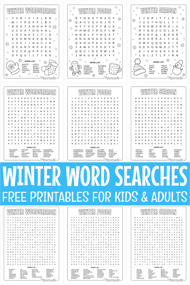 Difficult Holiday Word Search Custom Printable