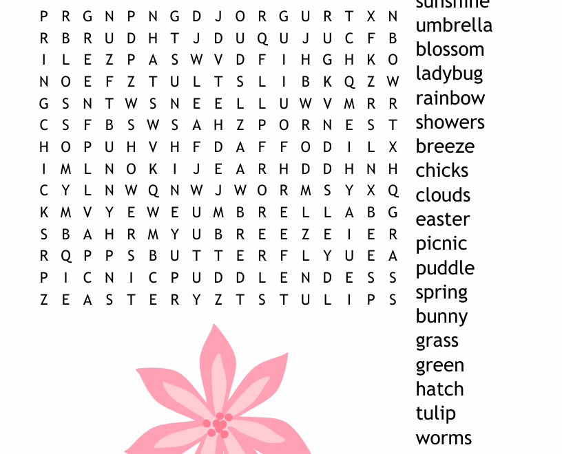 1st Day Of Spring Word Search WordMint