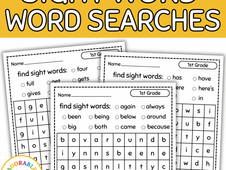 1st Grade Sight Word Search Puzzle Worksheet Activity Sight Word Practice Made By Teachers