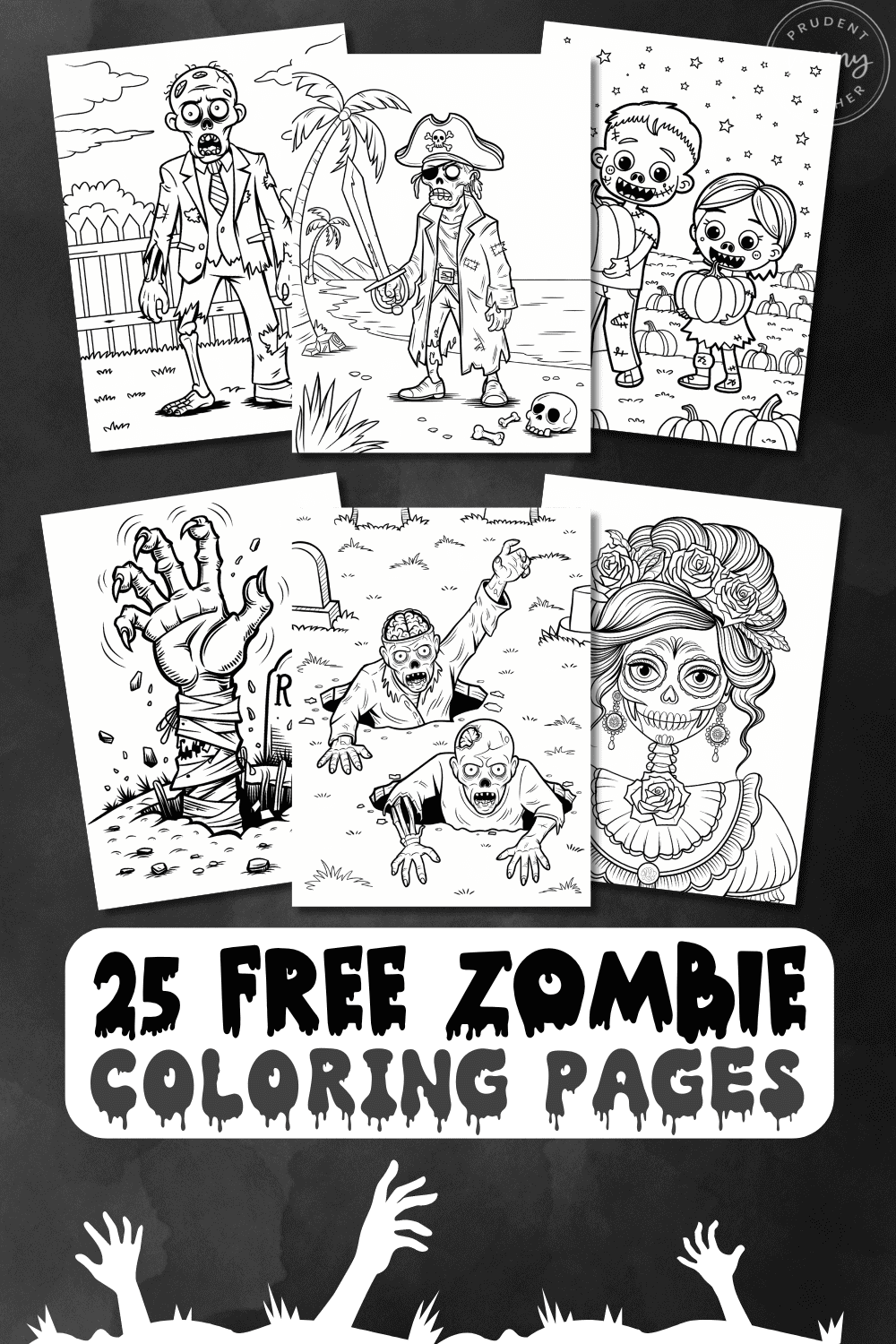 25 Free Printable Zombie Coloring Pages Prudent Penny Pincher