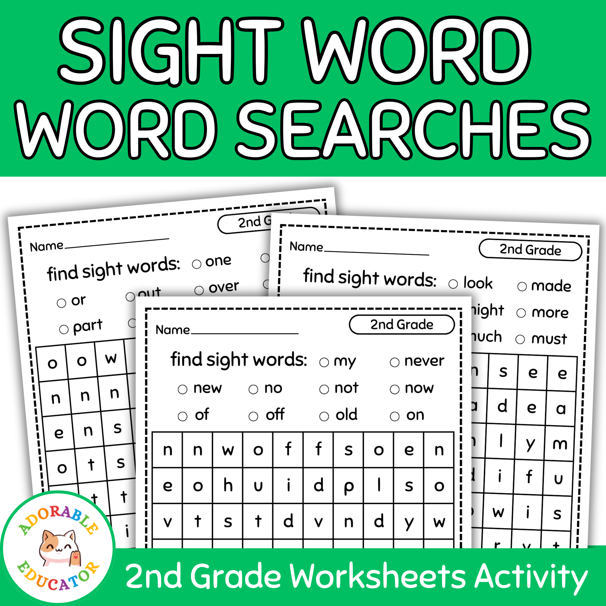 2nd Grade Sight Word Search Puzzle Worksheet Activity Sight Word Practice Made By Teachers