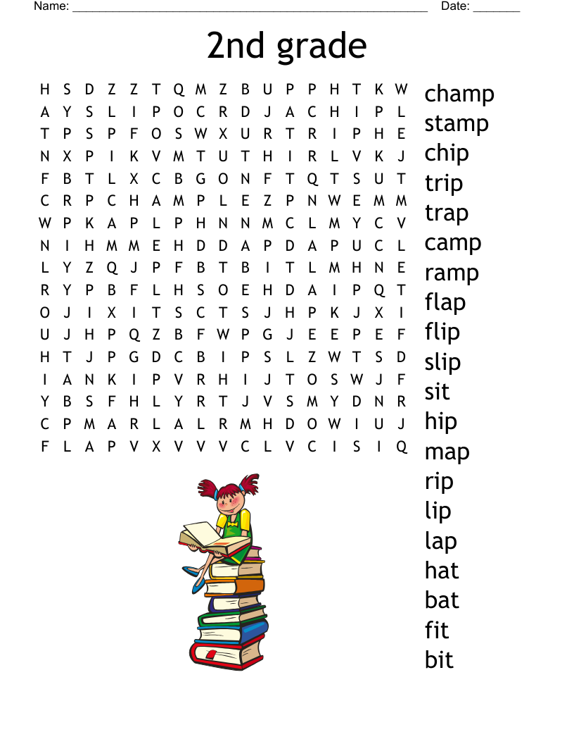 2nd Grade Word Search WordMint
