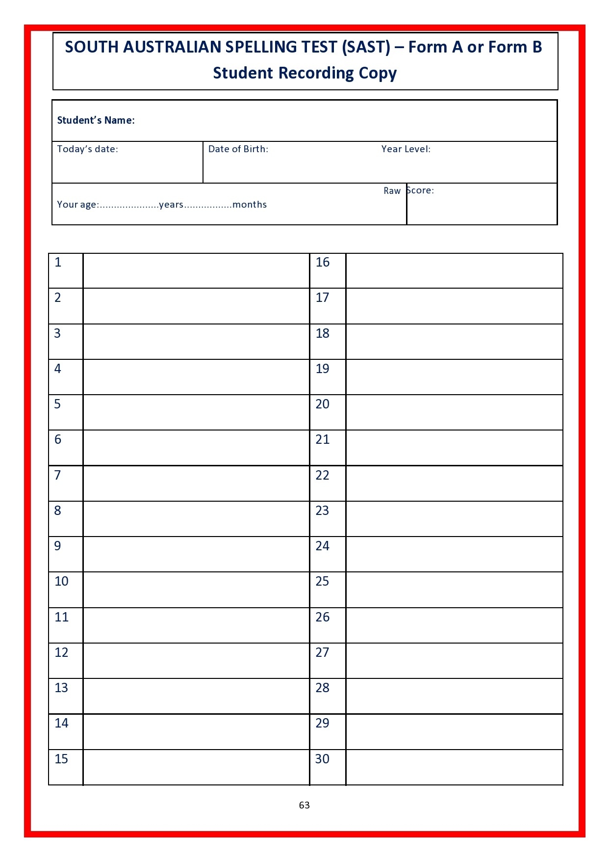 38 printable spelling test templates word pdf templatelab