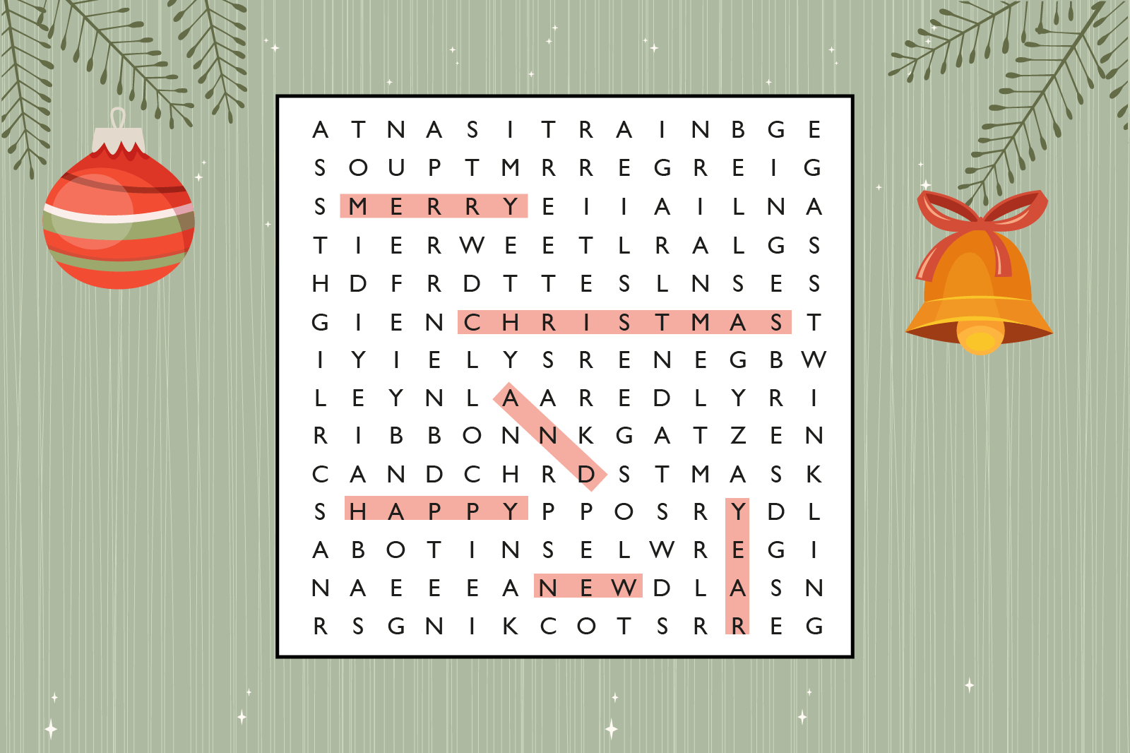 Christmas Word Search Printable For Adults