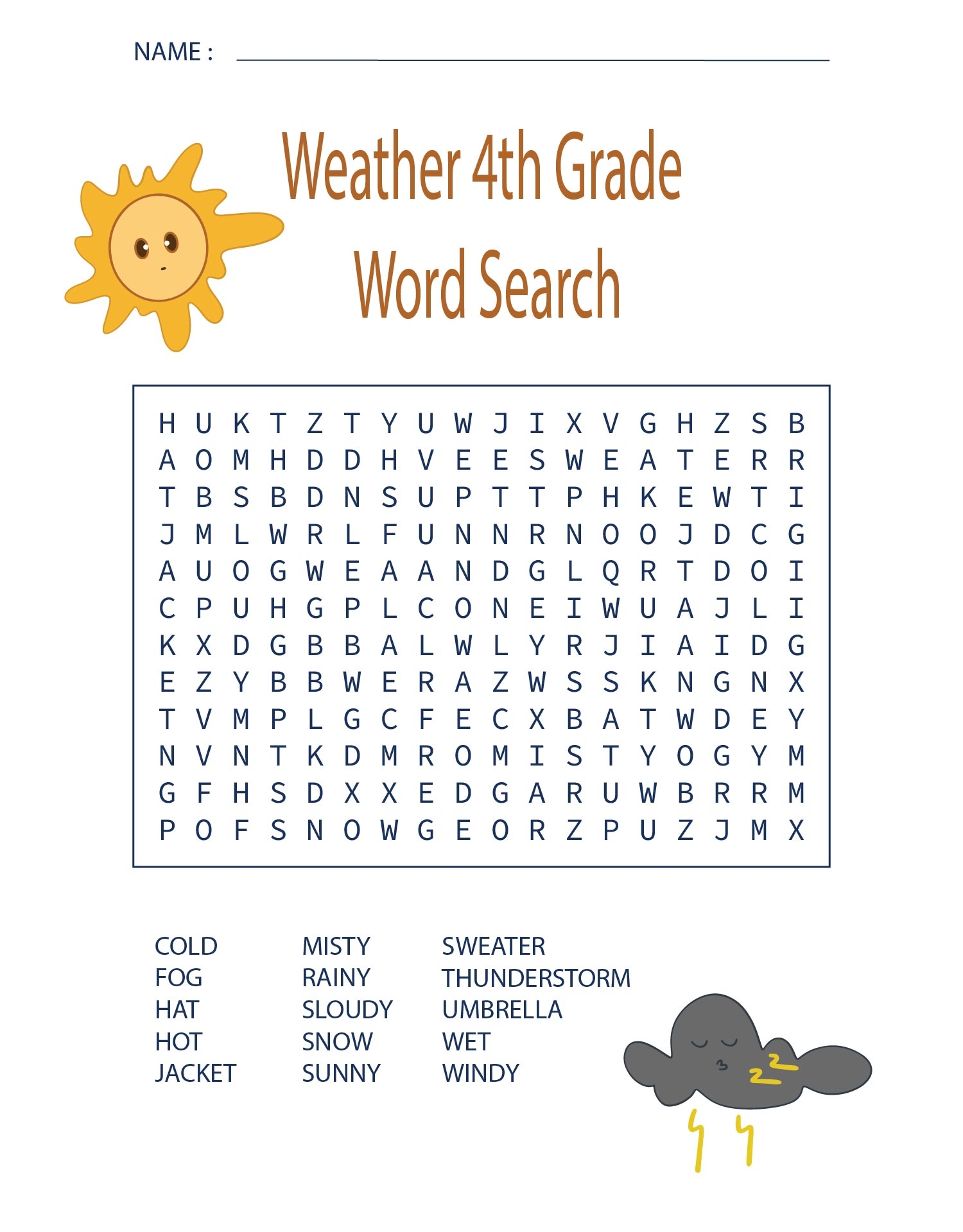 4th Grade Word Search 10 Free PDF Printables Printablee