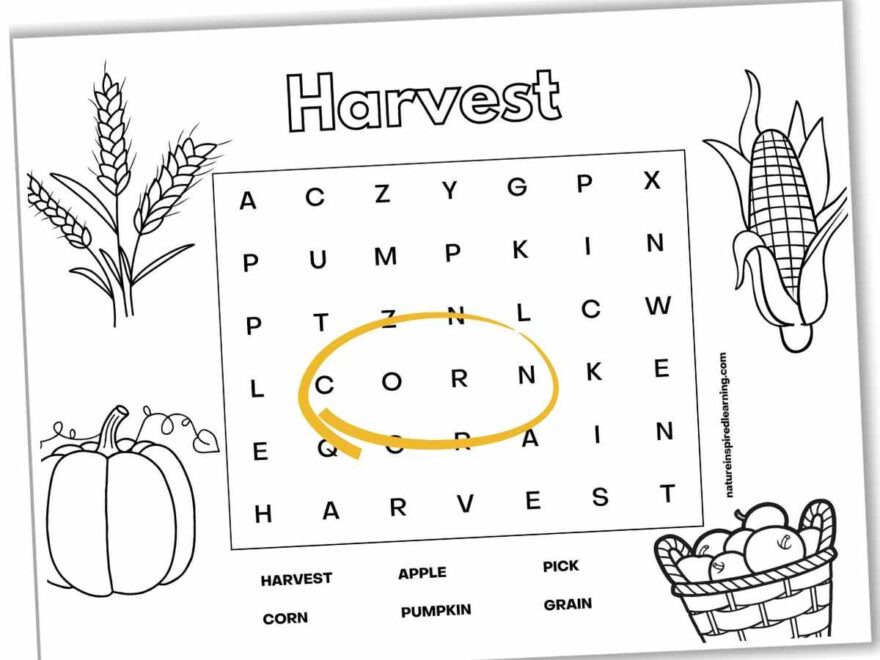 5 Easy Fall Word Searches Nature Inspired Learning