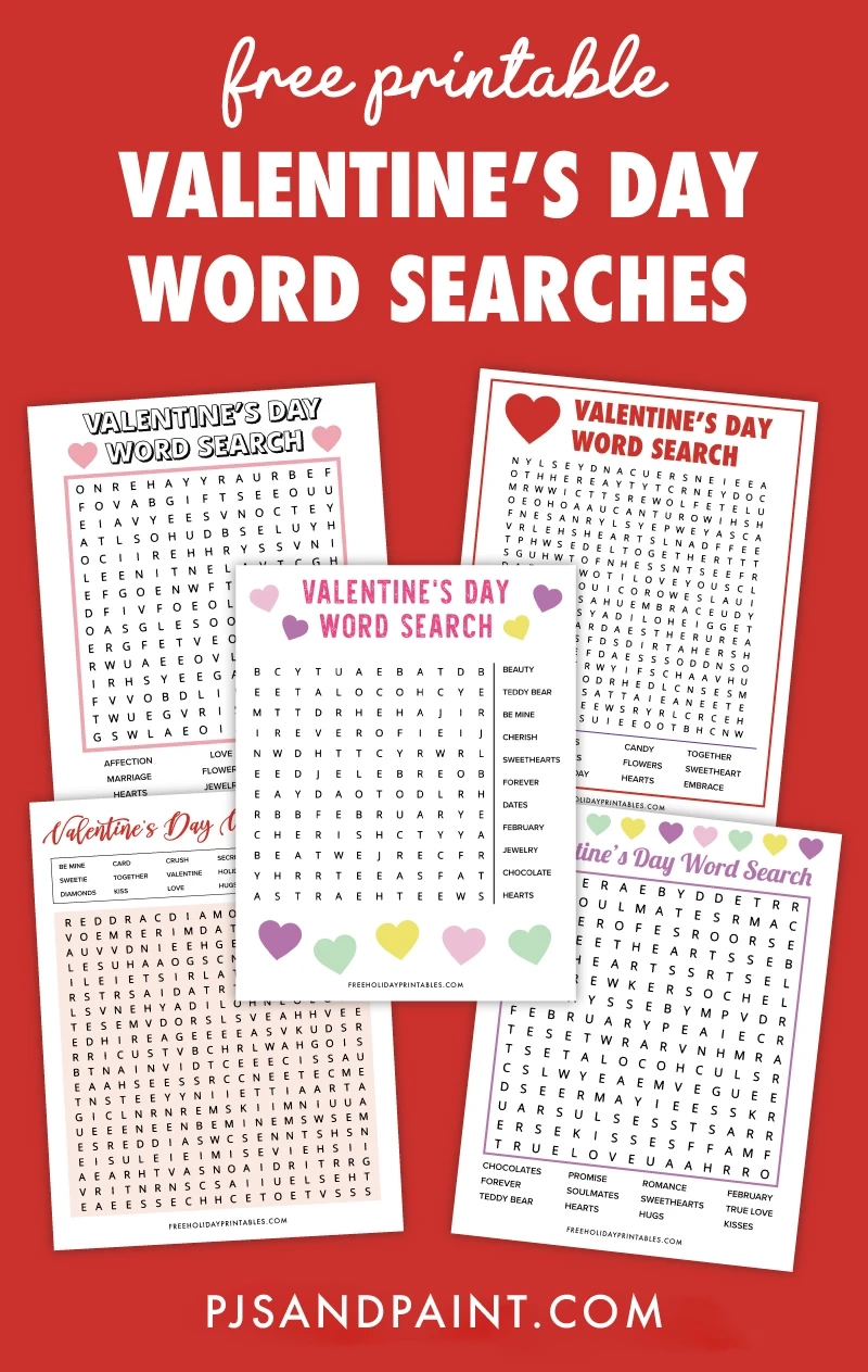 5 Free Printable Valentine s Day Word Searches Pjs And Paint 5 Free Printable Valentine s Day Word Searches Pjs And Paint