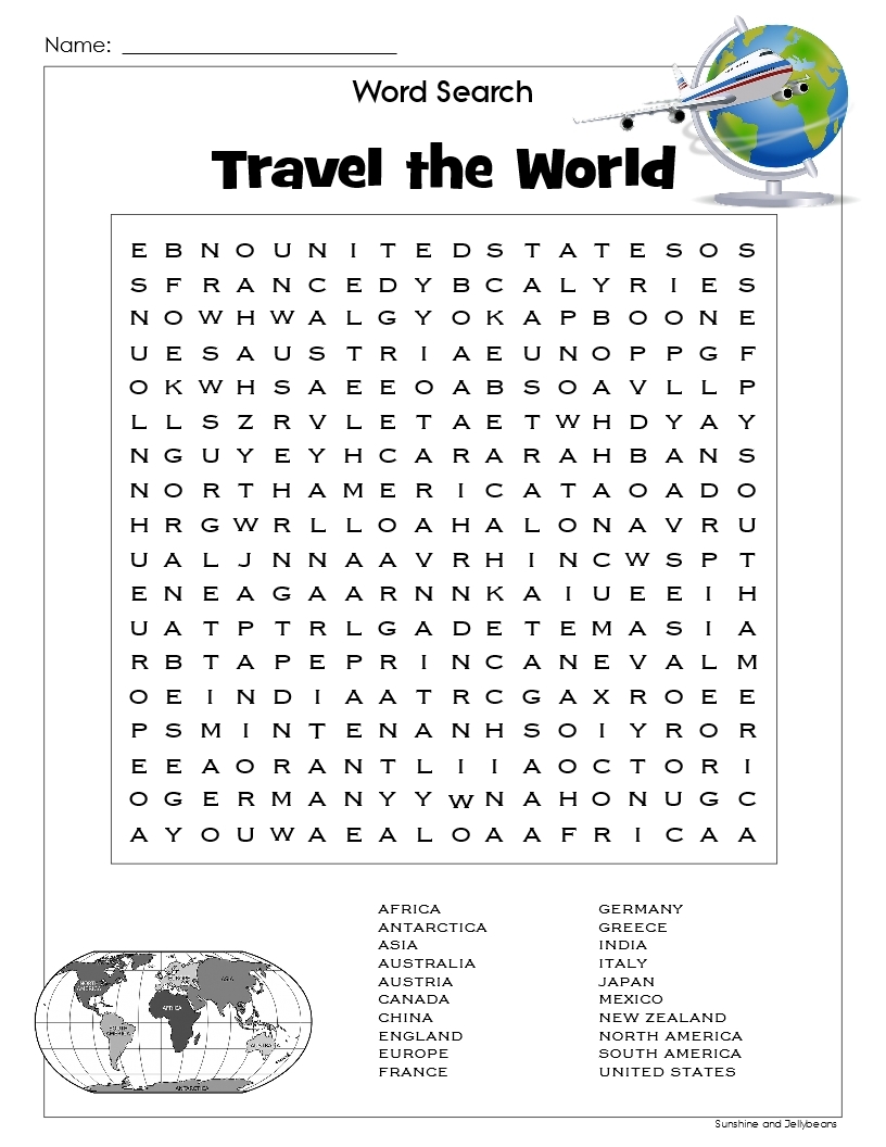 Printable Word Search 50 States