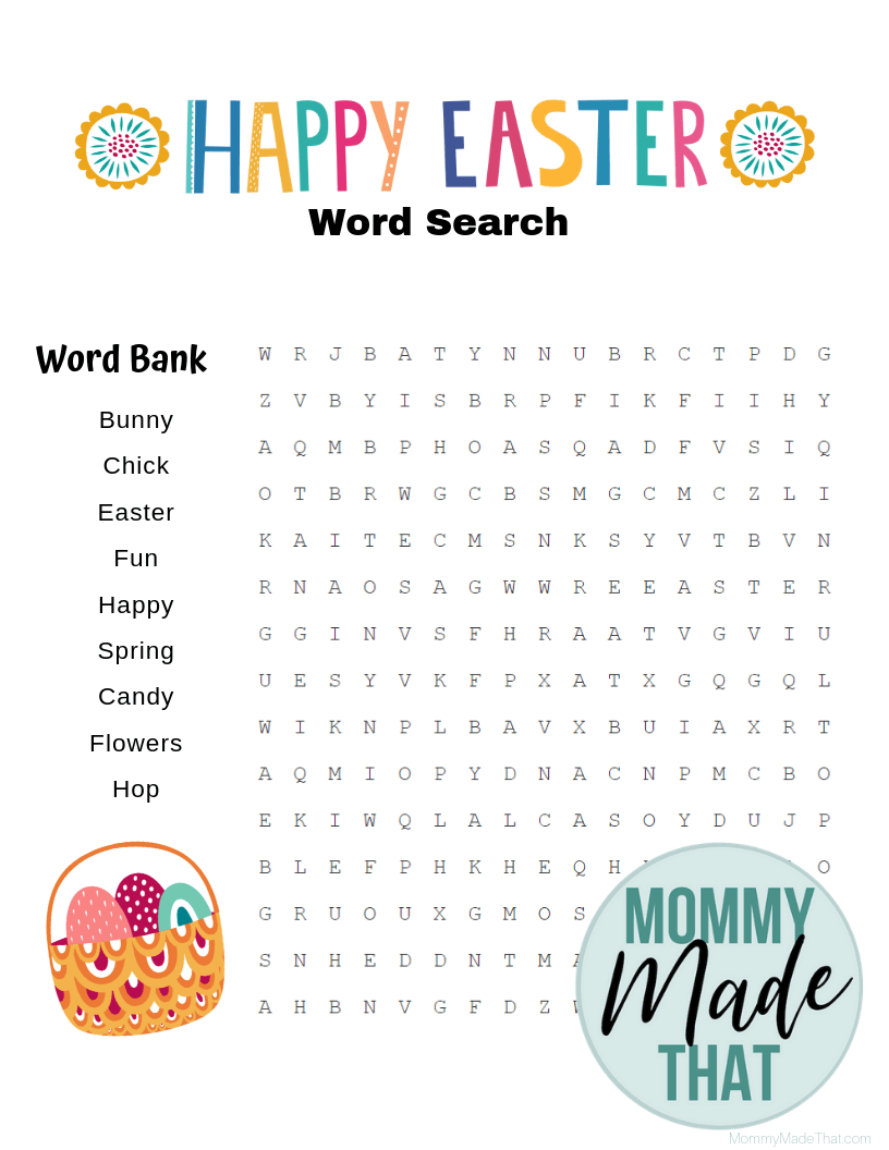 6 Fantastic Free Easter Word Search Printables