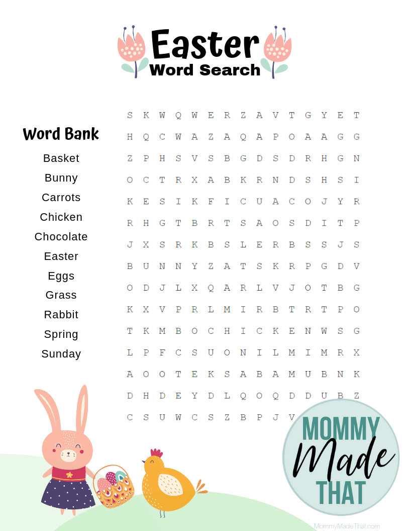 6 Fantastic Free Easter Word Search Printables