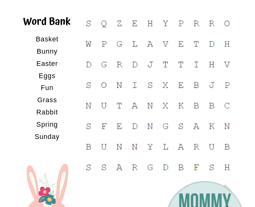 6 Fantastic Free Easter Word Search Printables