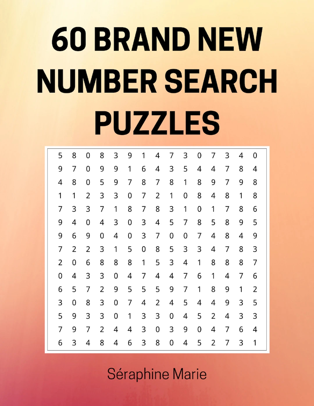 60 Brand New Printable NUMBER SEARCH PUZZLES Etsy