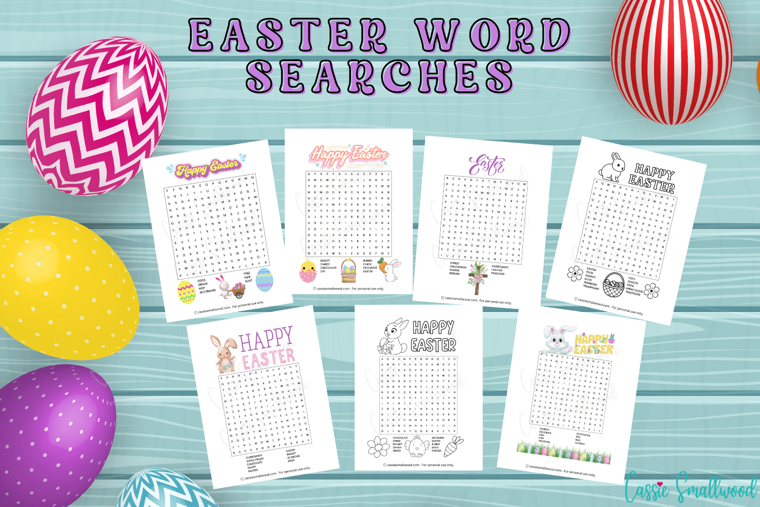 7 Fun Easter Word Search Printables FREE Cassie Smallwood