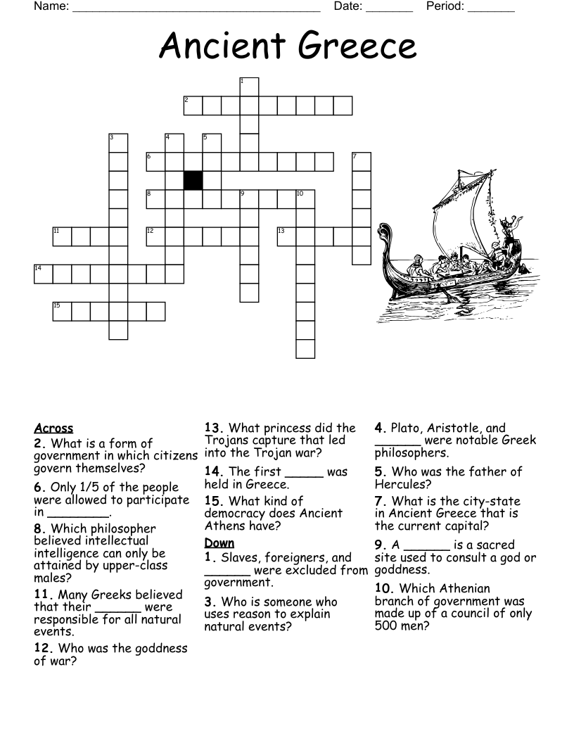 7th Grade Word Search Printable Greece