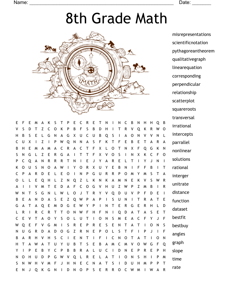 8th Grade And Graduation Word Search WordMint
