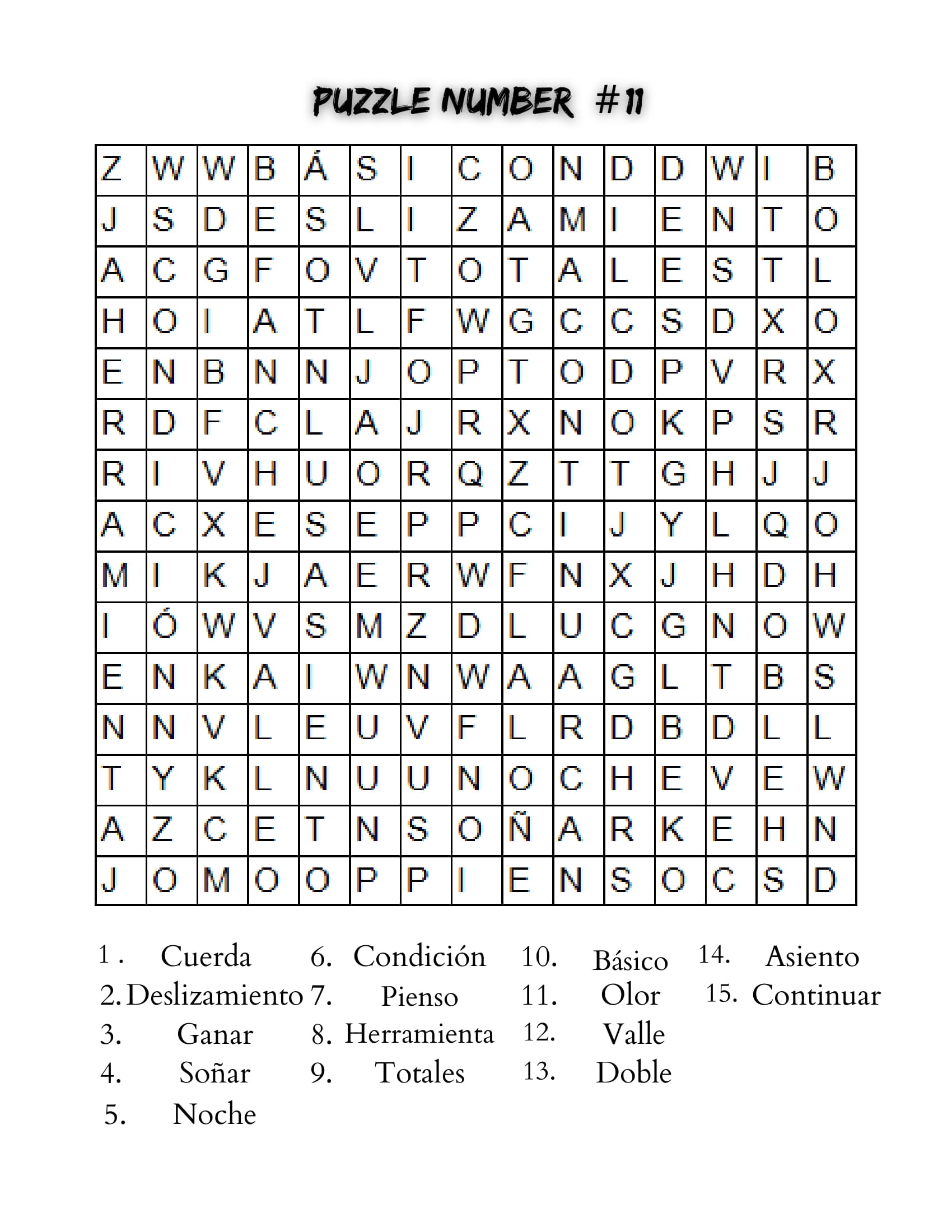Large Print Free Printable Word Search
