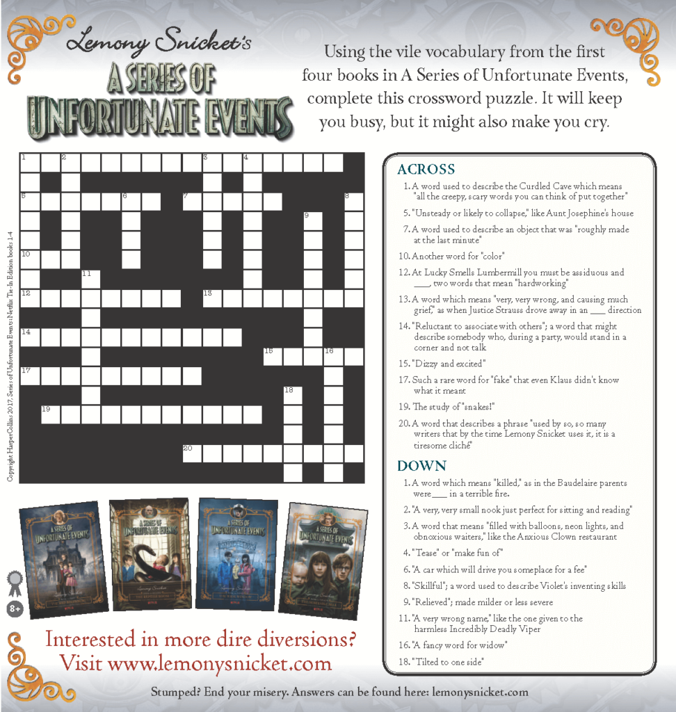 A Series Of Unfortunate Events Read Alouds Activities And More HarperCollins