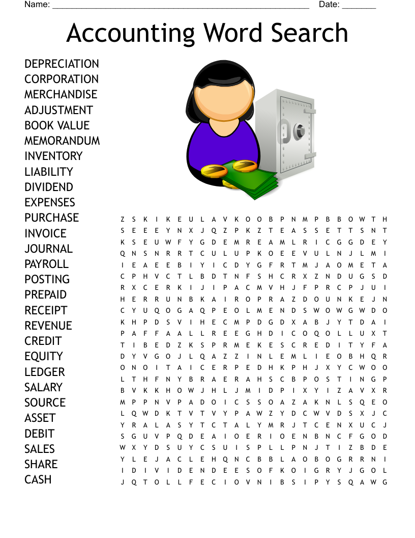 Accounting Word Search WordMint