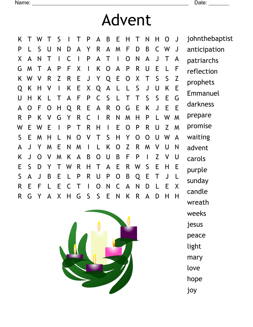 Advent Word Scramble WordMint