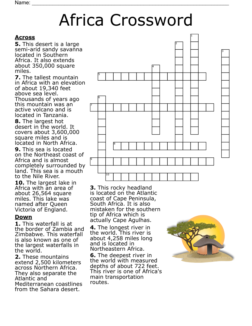 Africa Word Search WordMint