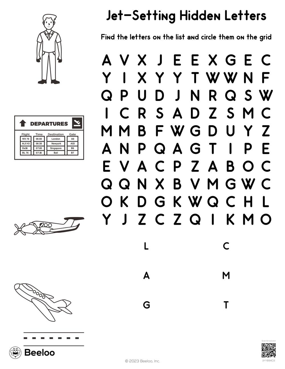 Airport themed Word Searches Beeloo Printable Crafts And Activities For Kids