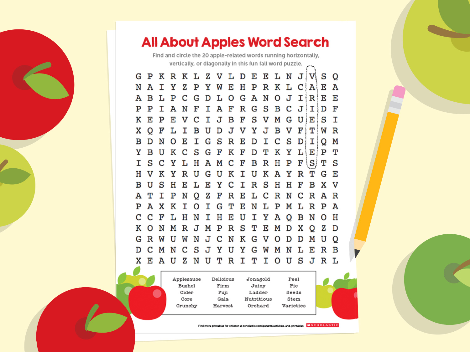All About Apples Word Search Puzzle For Fall All About Apples Word Search Puzzle For Fall