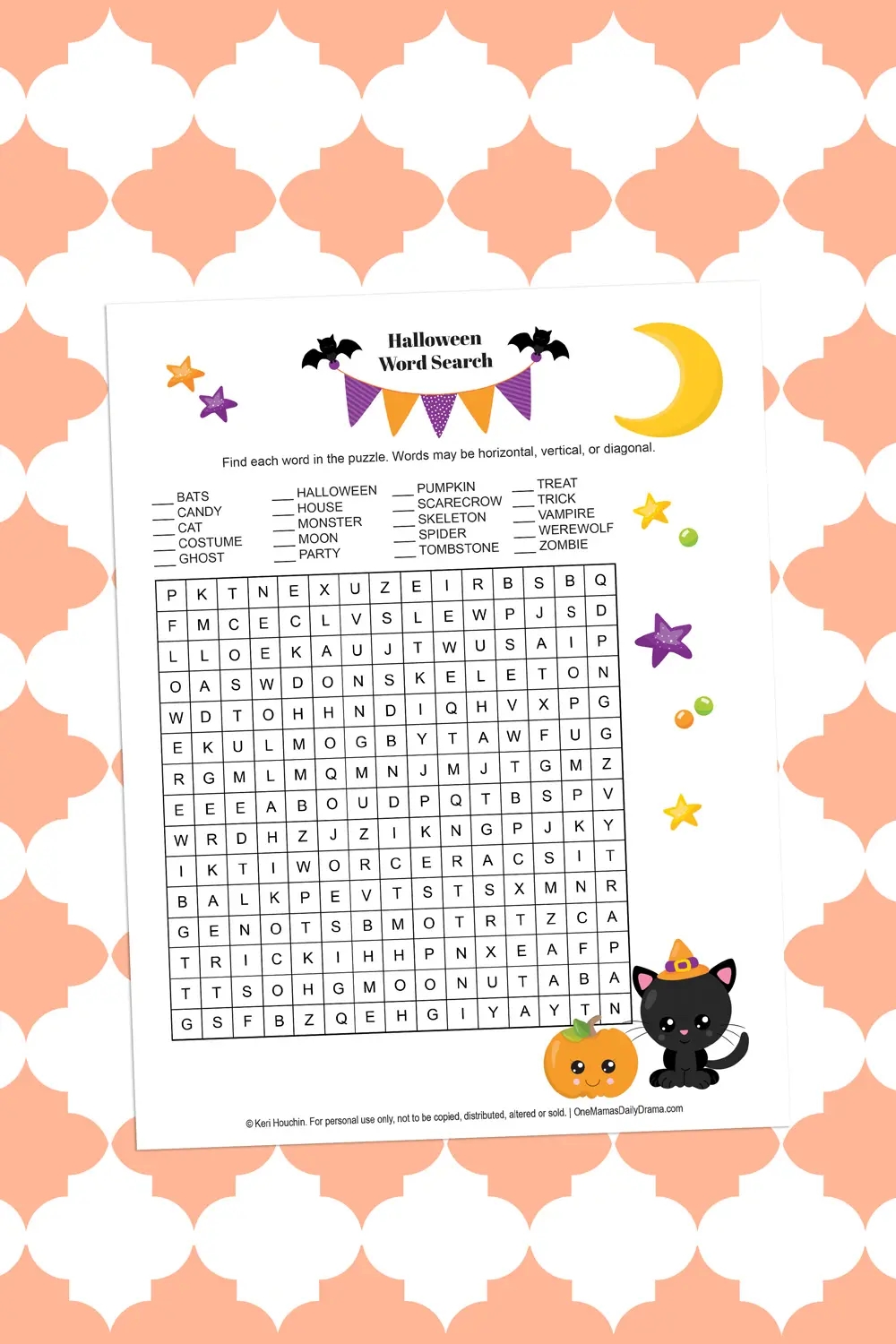 All Ages Free Printable Halloween Word Search Download