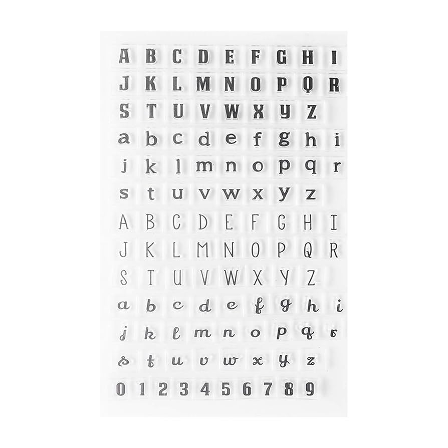 Amazon Alphabet Clear Stamps Transparent Silicone Letters Alphabet Numbers Stamp Seal For Card Making Scrapbook Y38 Capital Lowercase Arts Crafts Sewing