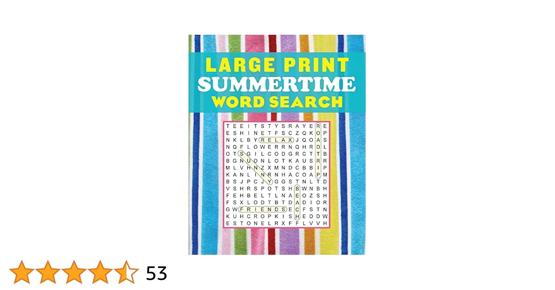 Amazon Large Print Summertime Word Search 1 Large Print Puzzle Books 9781667202198 Editors Of Thunder Bay Press Books