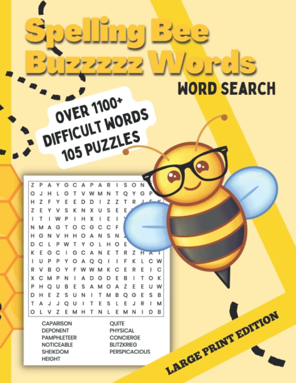 Amazon Spelling Bee Buzzzz Words Word Search LARGE PRINT 9798355691011 Loges M S Books