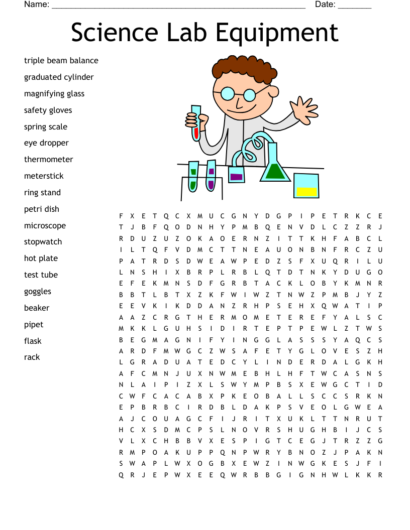 An Introduction To Science Word Search WordMint