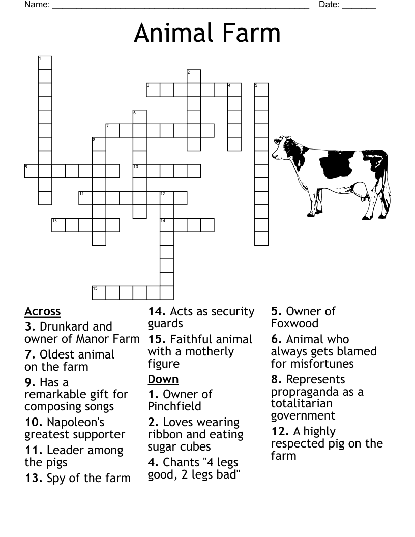 Animal Farm Word Search WordMint