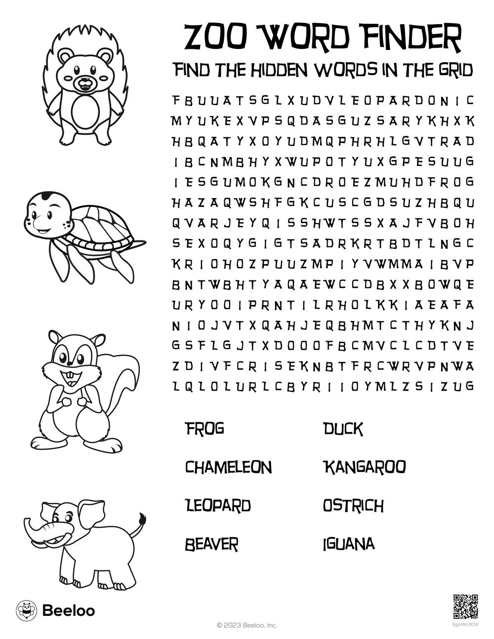 Animal themed Word Searches Beeloo Printable Crafts And Activities For Kids