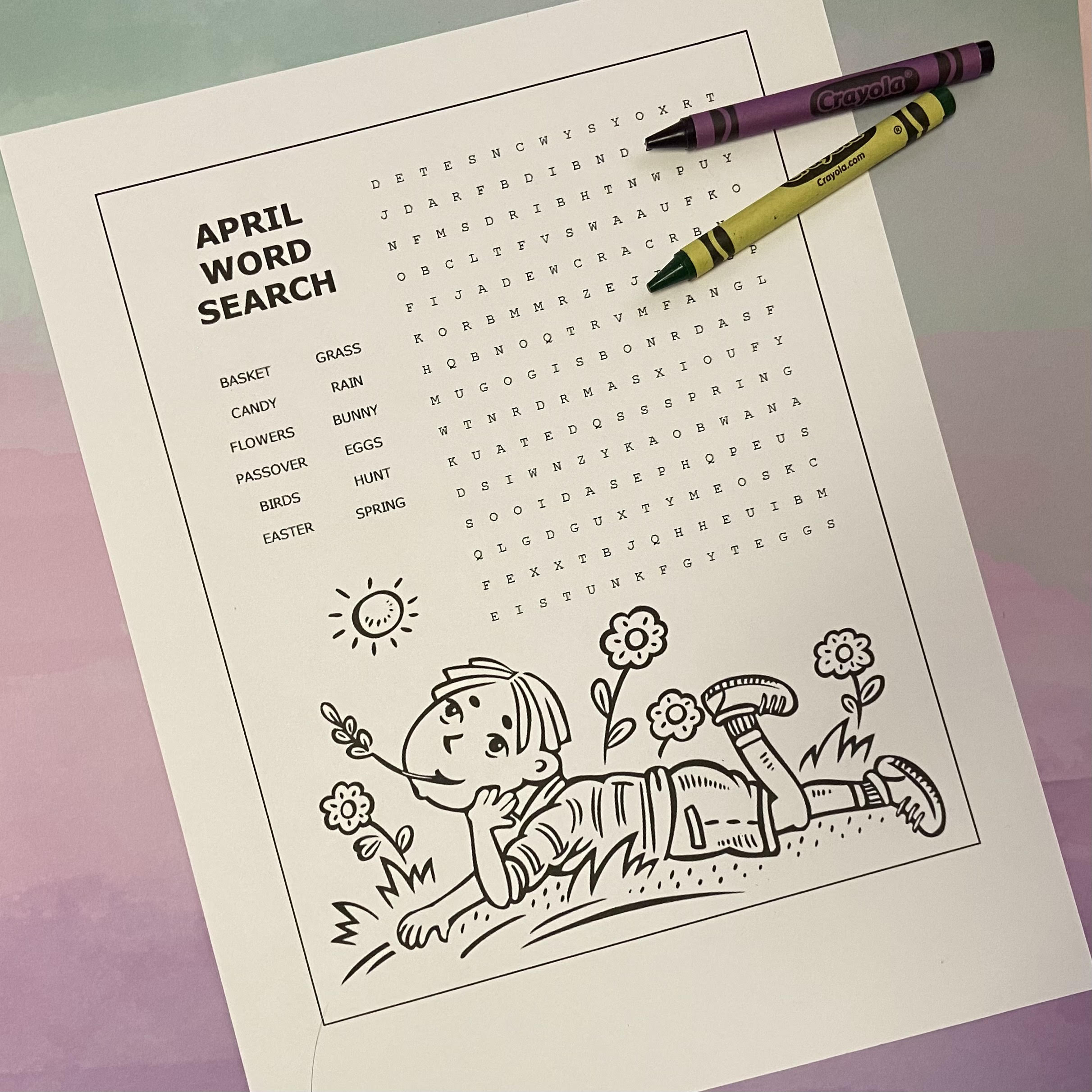 April Word Search