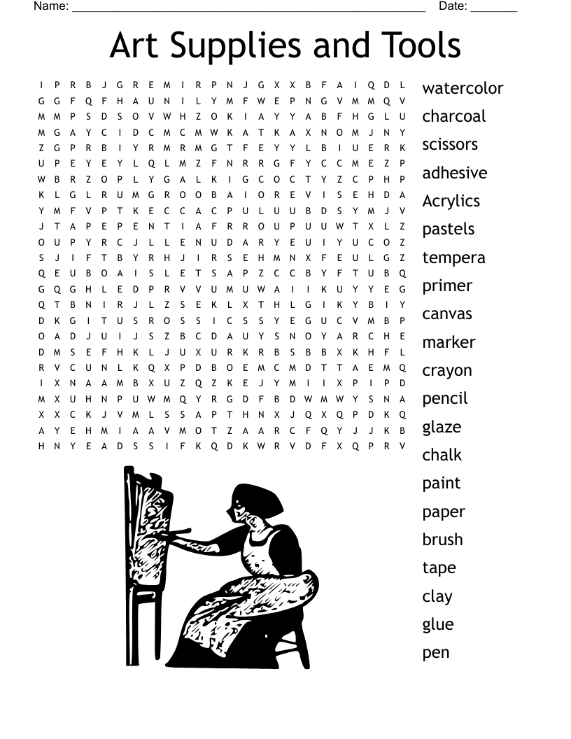 Art Terms Word Search WordMint