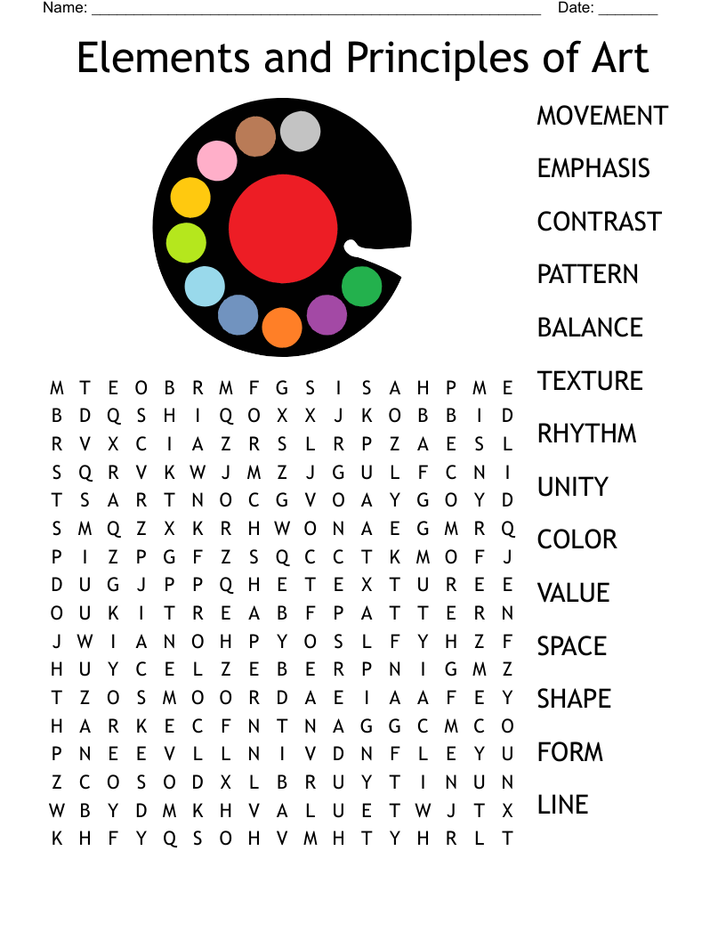 ART Word Search WordMint