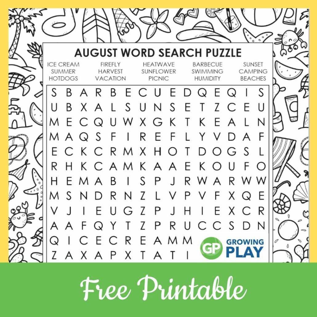 Harvest Word Searches Printable