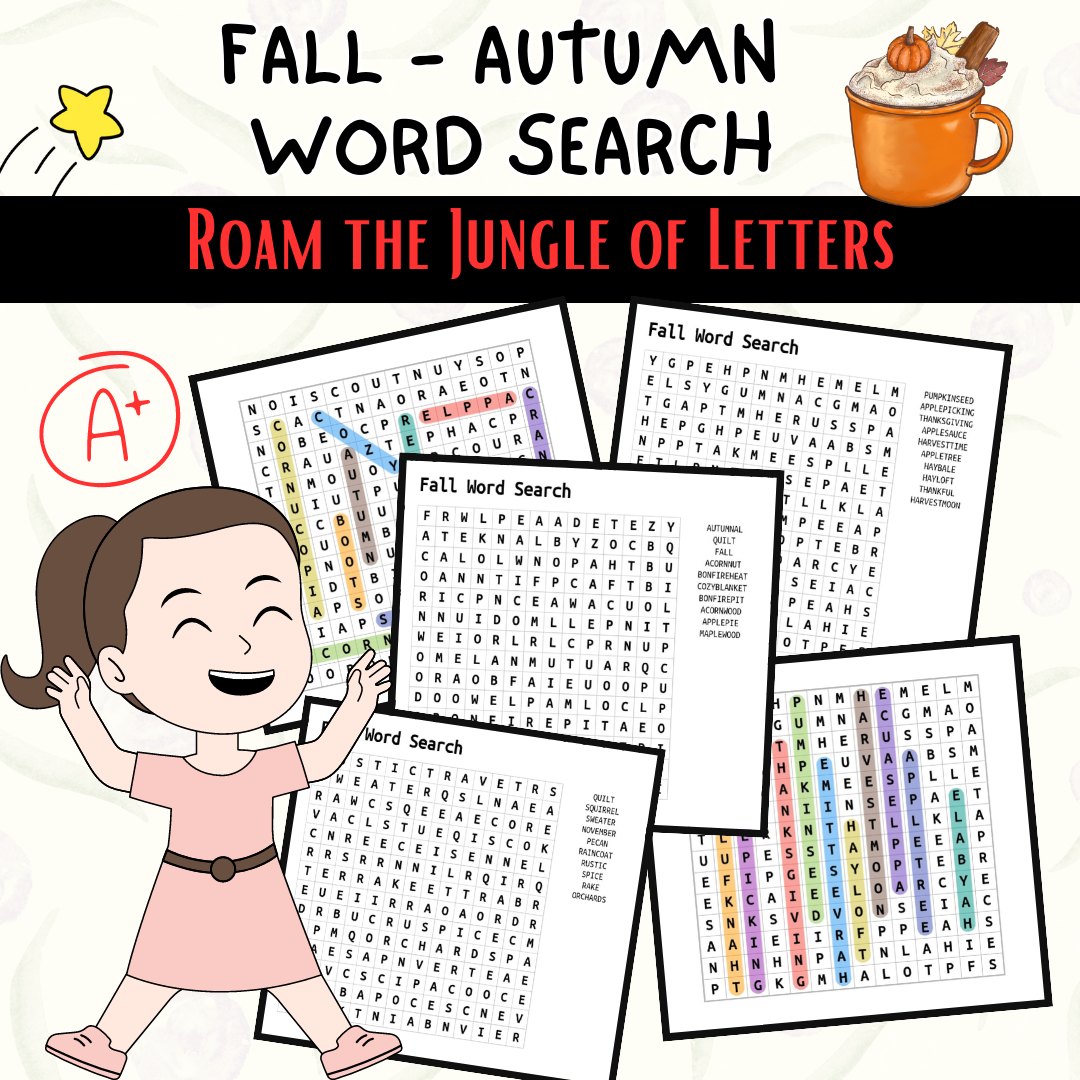 Printable Fall Word Search Pages