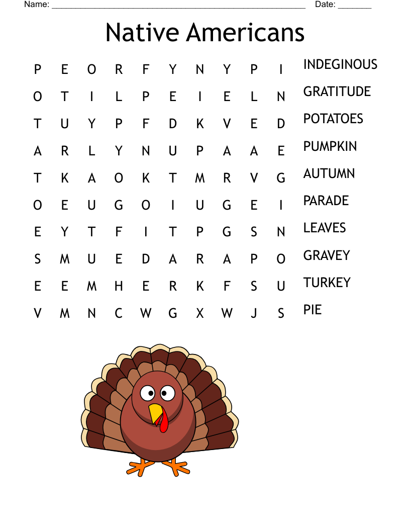 Autumn Word Search WordMint