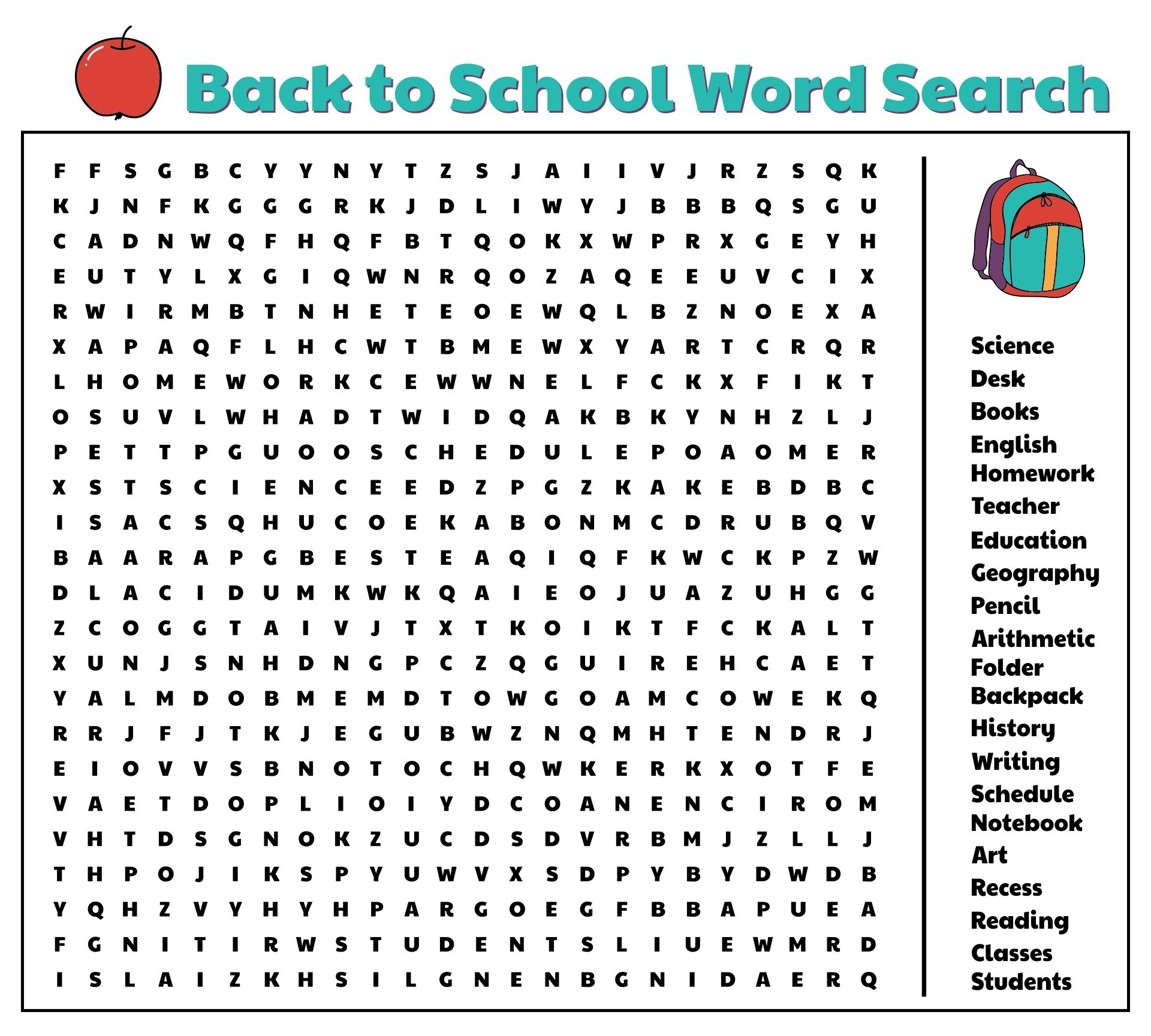 Back To School Languages Word Search Puzzle Worksheet Activity Worksheets Library